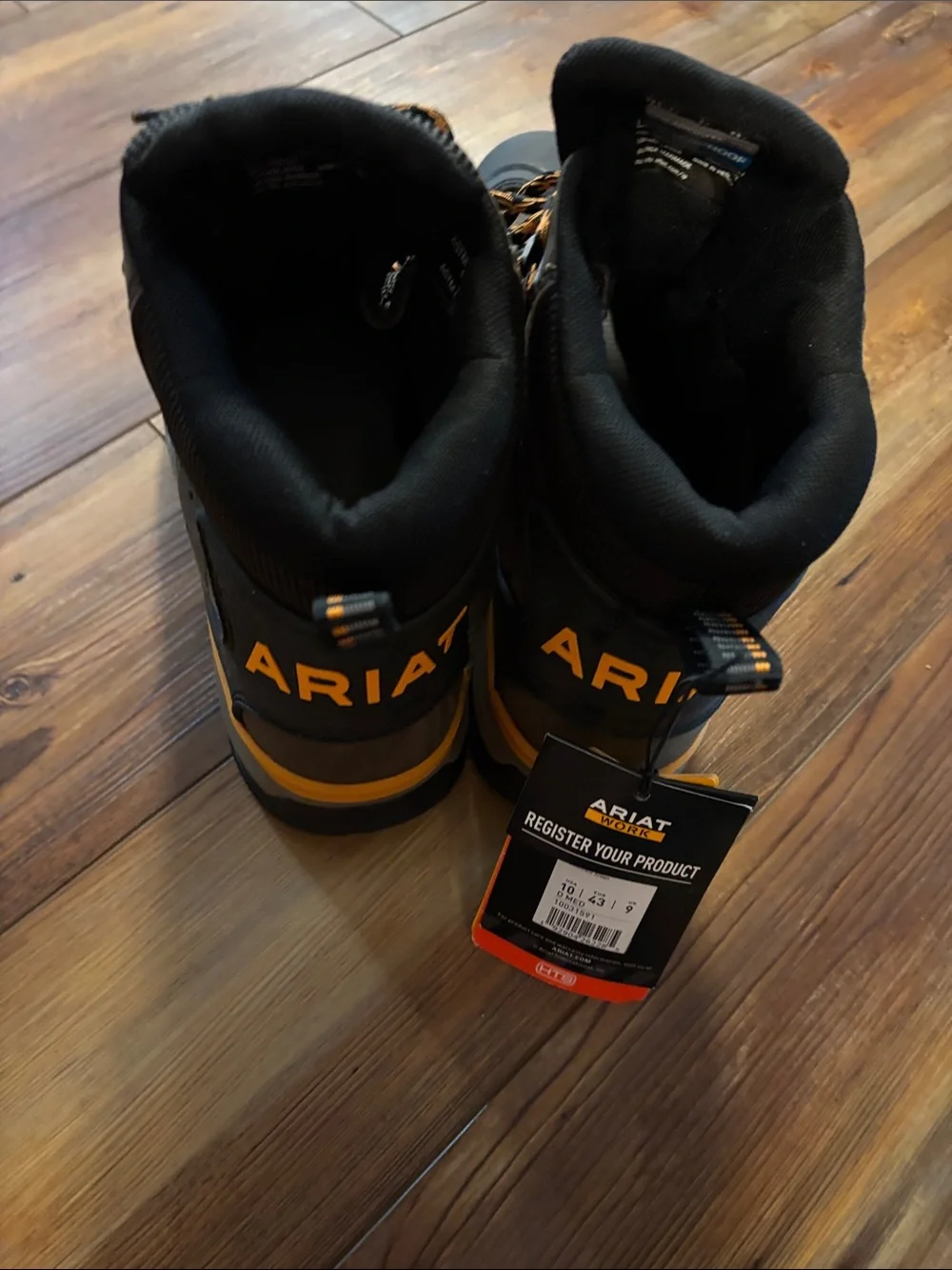 Ariat Men's Brown and Orange Work Boots NWT